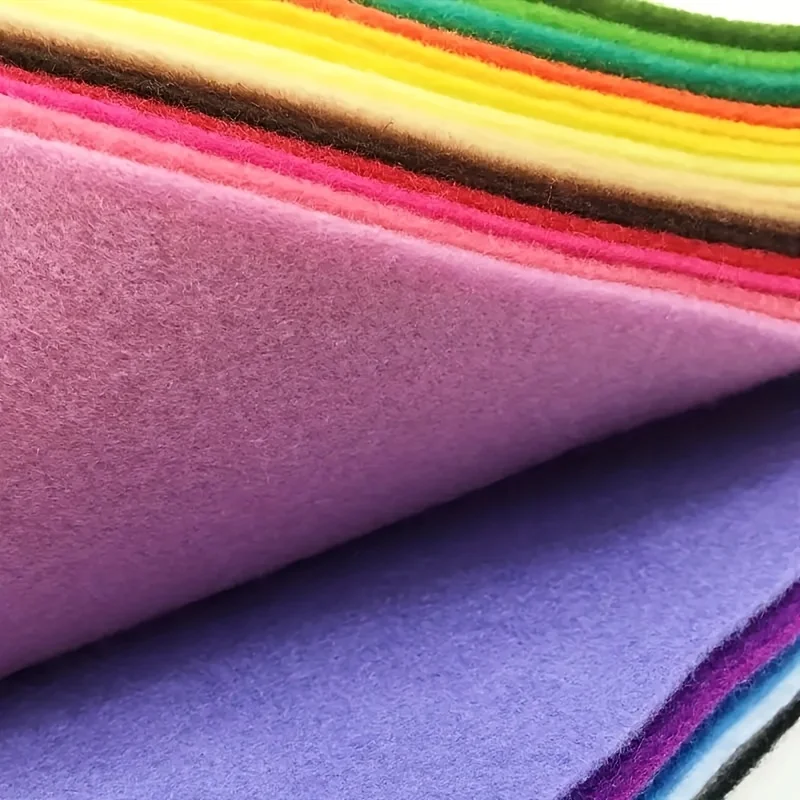 40pcs Soft Felt Fabric Sheets Vibrant Colors 30x20cm-Perfect for DIY Projects & Decor Craft & Sew with Ease felt fabric sheet