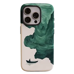 Scenic Landscape Dual - Layer Phone Case with Film Cover - iPhone 15 Plus (Jing002)