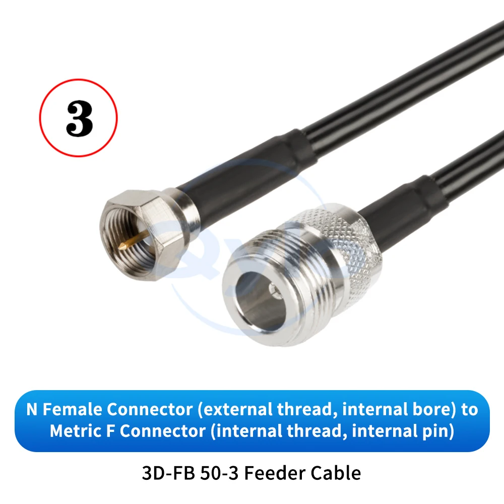 N-zu-F-Adapterkabel, N-Stecker/Buchse auf F-Stecker/Buchse, imperiales Adapterkabel, Verlängerungskabel, HF-Antenne (1 Stück) – Detail 8