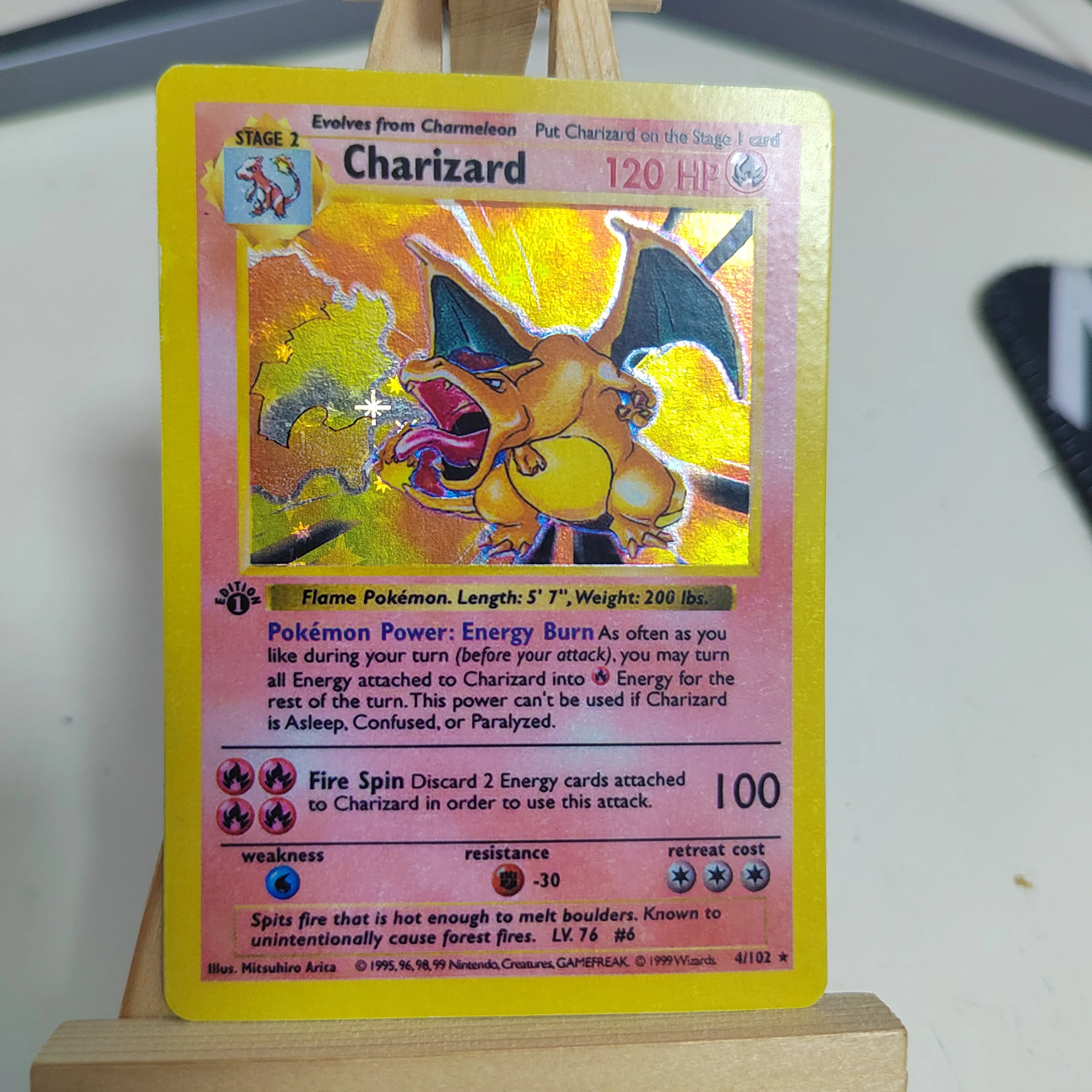 English First Editio 1996 Years Diy Pokemon Flash Cards Charizard Pokemon  Cards Game Collection Cards Christmas Gift Toys - Game Collection Cards -  AliExpress