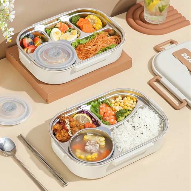 Stainless Steel lunch box for kids food storage insulated lunch container  japanese snack box Breakfast bento box with Soup Cup - AliExpress
