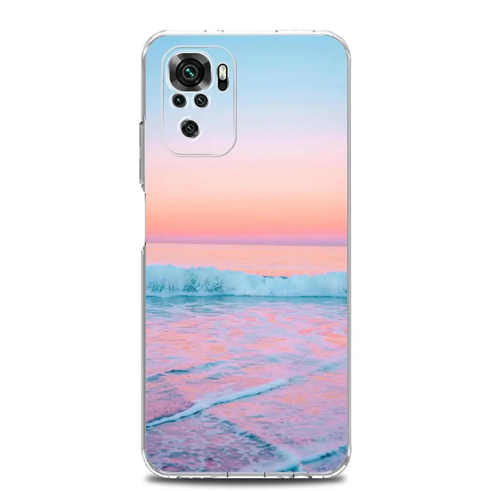Sea Blue Sky Beach Clear Phone Case – Soft Silicone Back Cover