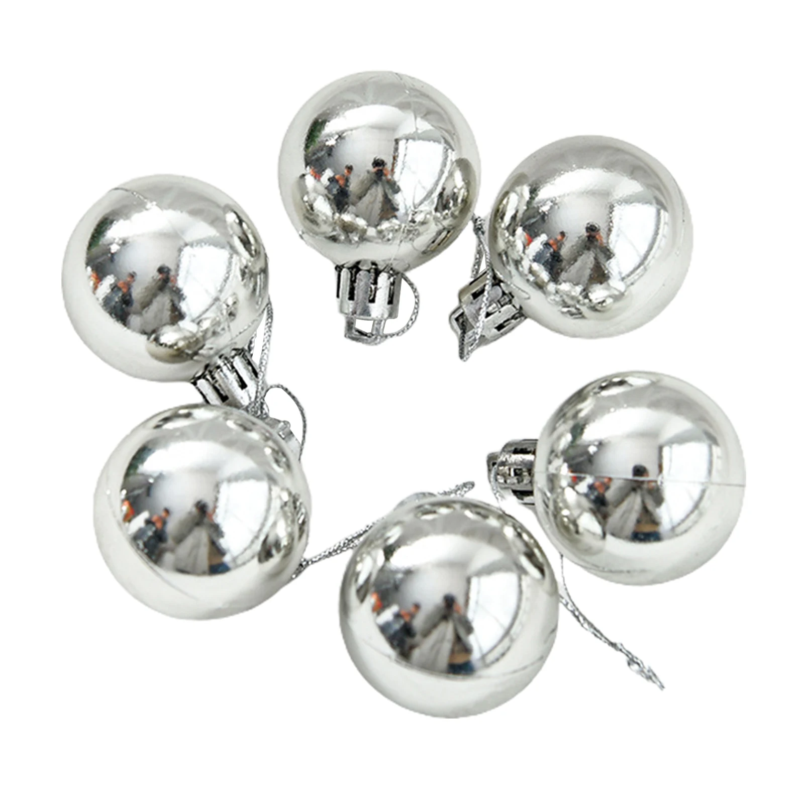 thumbnail image 1 of Mini bolas de plástico para Navidad, colgantes para fiestas de Navidad, adornos para árboles de Navidad, decoraciones para bodas y Año Nuevo, 1 of 5