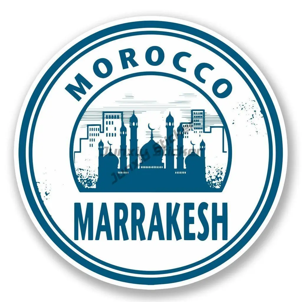 Personality Decor Morocco Marrakesh Vinyl Sticker Laptop Travel Luggage Car Auto Tuning Motorcycle Off Road Vehicle Supplies