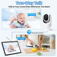 Pas de WiFi 7 pouces bébé moniteur 2 voies Audio Vision nocturne 4X Zoom sans fil enfants Protection Surveillance caméra vidéo 5000mAh batterie 4