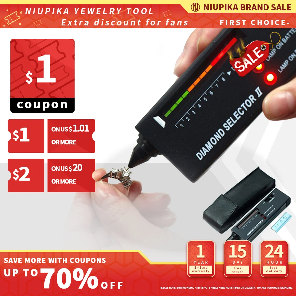 Diamond Tester Professionale Ad Alta Precisione Led Gem Selector Indicator Test Pen Jewelry Watcher Tool