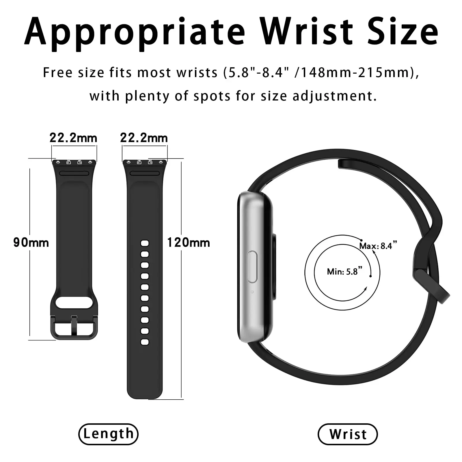 Enhanced Silicone Sport Band for Galaxy Fit3 Smartwatch - Durable Rubber Strap Accessory