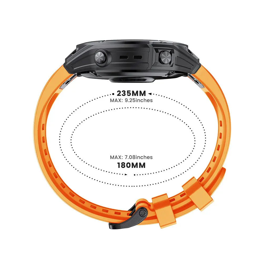 Silicone Smartwatch Wristband Bracelet – Premium Watch Strap, 22mm/26mm
