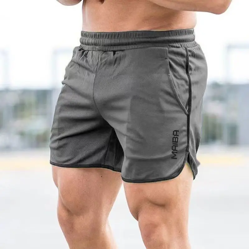 Men Fitness Bodybuilding Shorts Summer Gym Workout Breathable Mesh Quick Dry Sportswear sports shorts