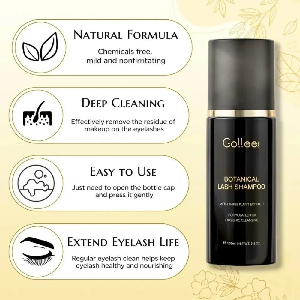 Description Picture 4 of itemGollee All Season Glue for Lash Extension 0.5s Super Glue Yelash Shampoo Deep Cleansing Liquid Eye Makeup Remover Foam Cleanser