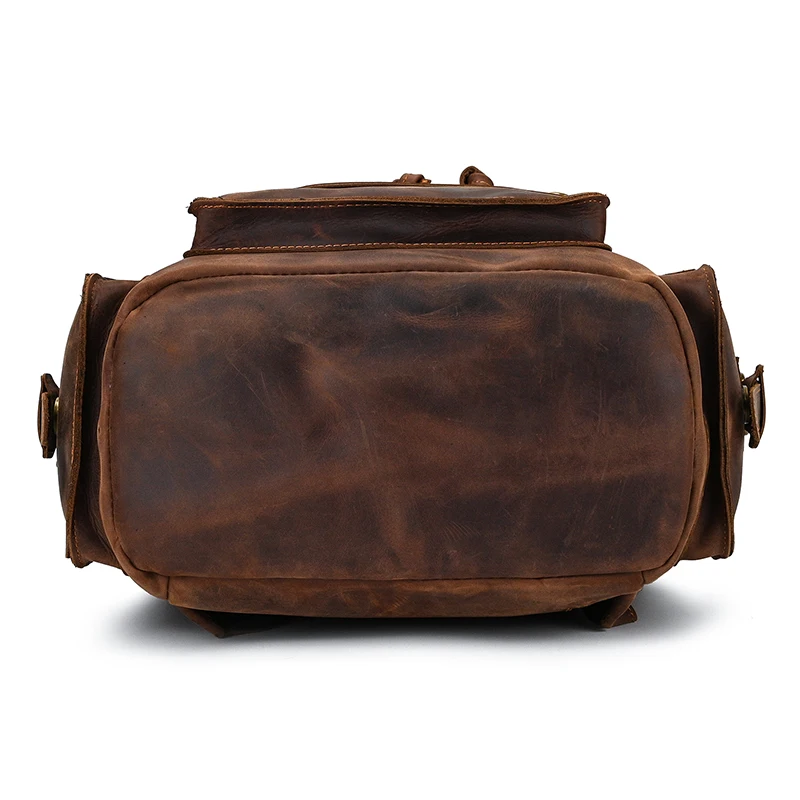 Leather Backpack Travel Pioneer™ - Dark Brown