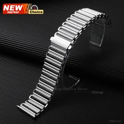 Sleek Quick Release Stainless Steel Watch Strap - 22mm (Silver)