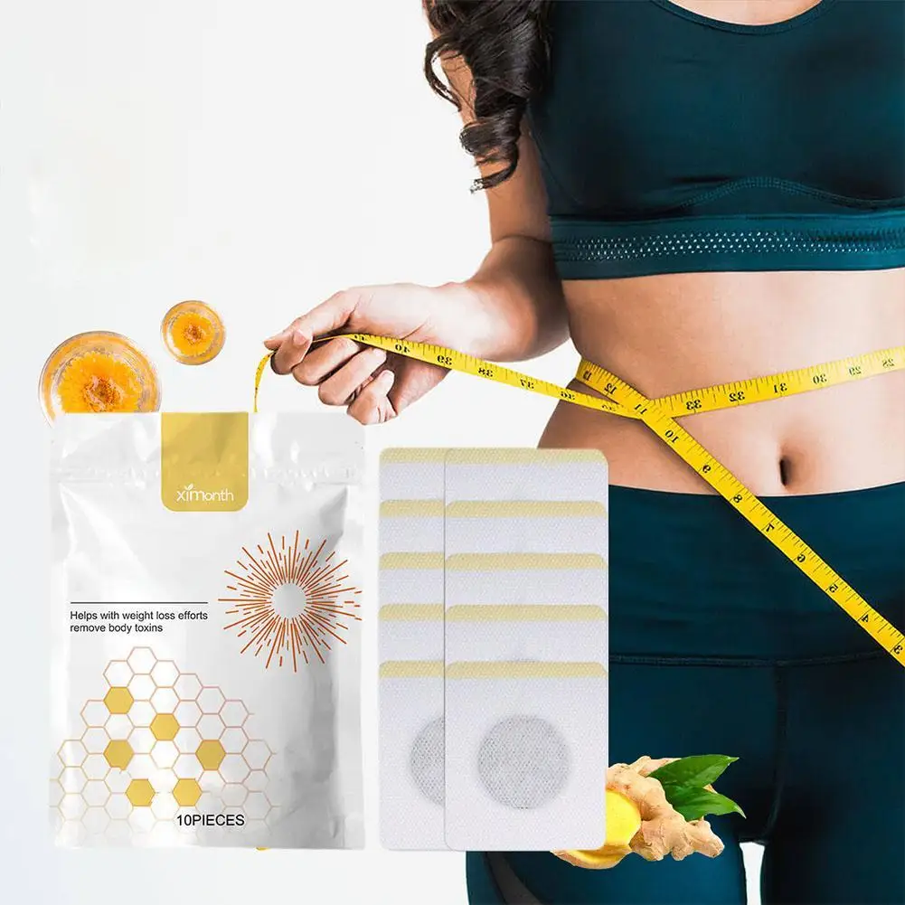 10pc/bag Fast Burning Fat Bee Lymphatic Drainage Patches Detox Abdominal Bee Patches Navel Weight Loss Slimming