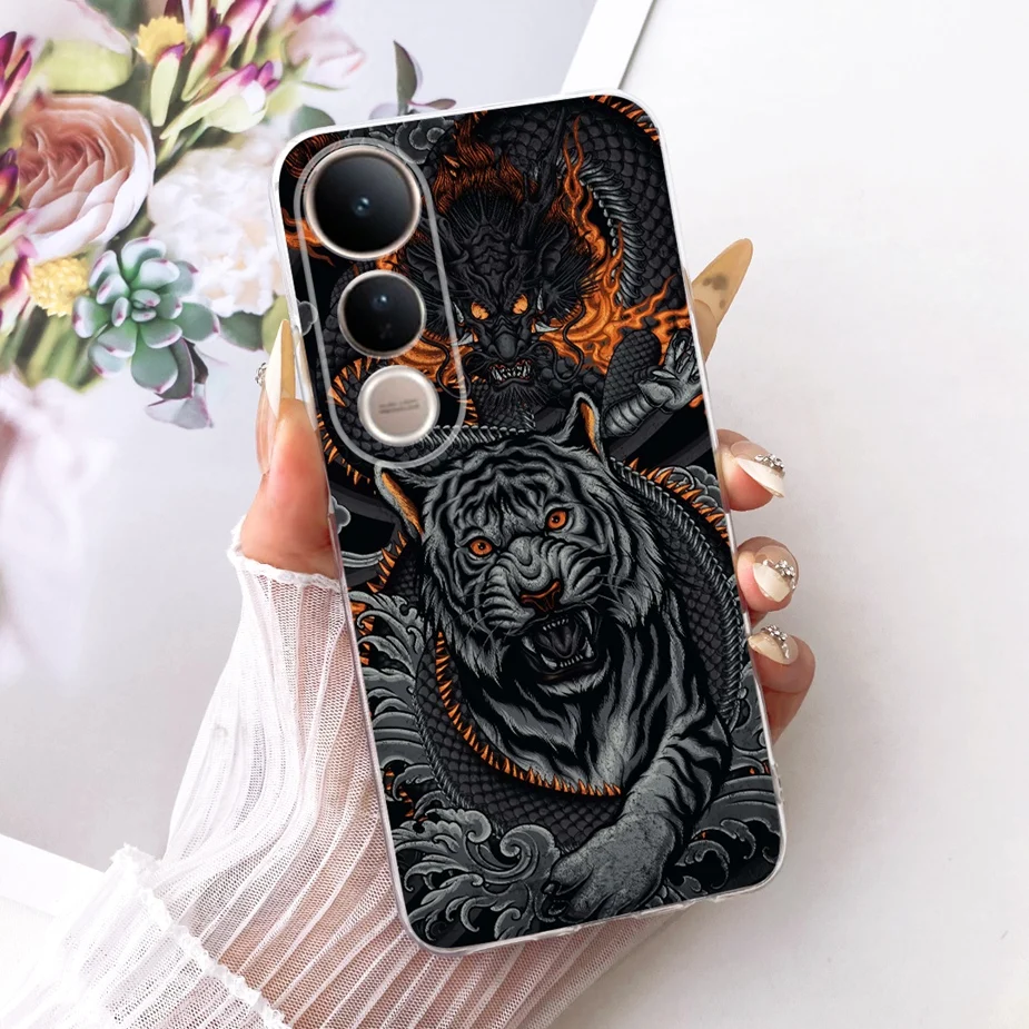 Luxury Bow Flowers Painted Soft Silicone Phone Case Cover
