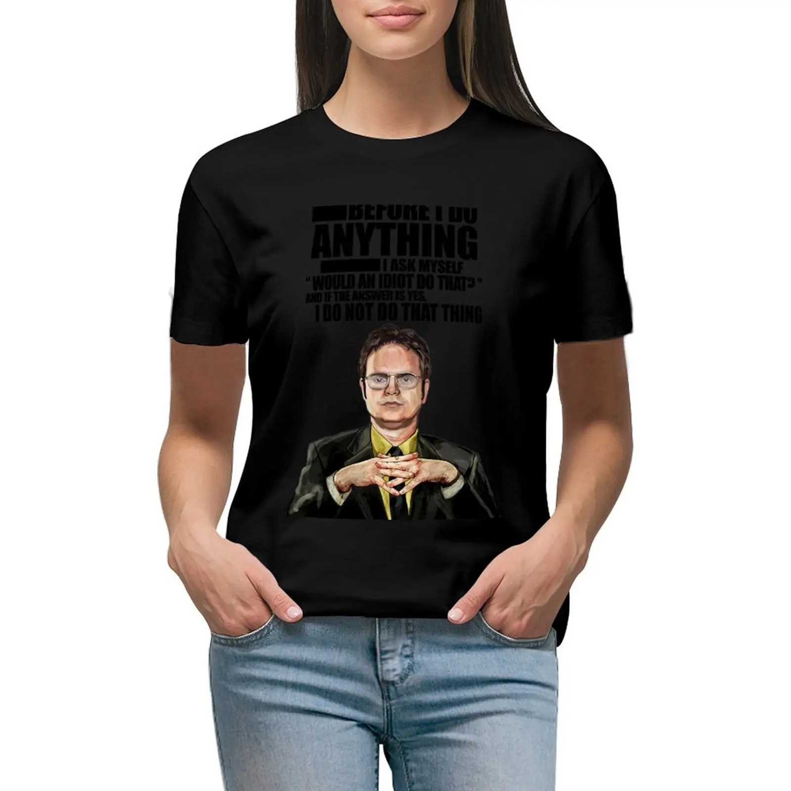 

The Office - Dwight K. Schrute T-Shirt aesthetic clothes vintage clothes oversized workout shirts for Women