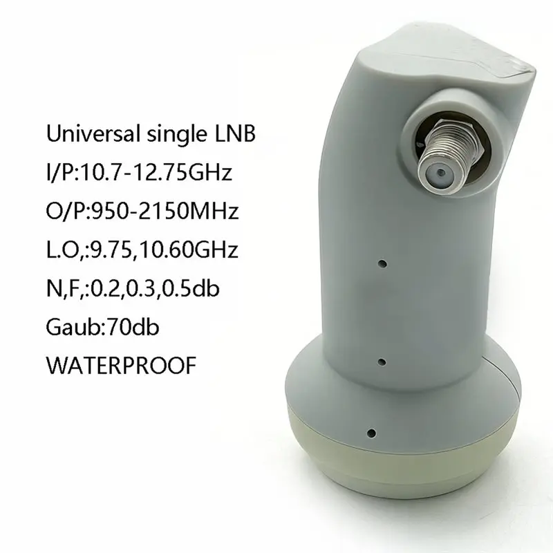 FEDI-1080P 풀 HD 선형 변환기 KU-BAND 싱글 LNB 10.7-12.75Ghz 950-2150Mhz 게인 70Db (새로운 트라이컬러 75 위성용)