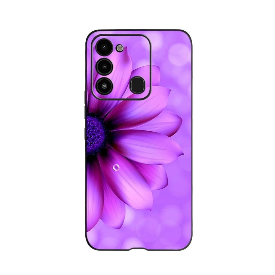 mobile pouch For Tecno Spark Go 2022 Case Fashion Flower Printed Protective Cover For Tecno Spark 8C Phone Case SparkGo KG5 Coque Soft Fundas flip cover with pen Cases & Covers