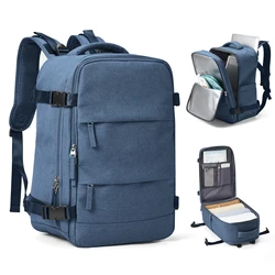 Compact Travel Backpack for Airplane Cabin - Versatile Carry-On for Leisure and School (Blue)