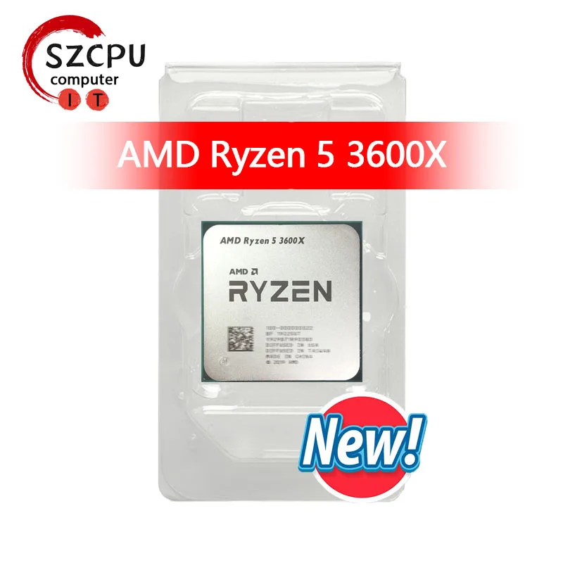 AMD Ryzen 5 3600X CPU, R5 3600X, 3.8 GHz, Six-Core, Twelve-Thread