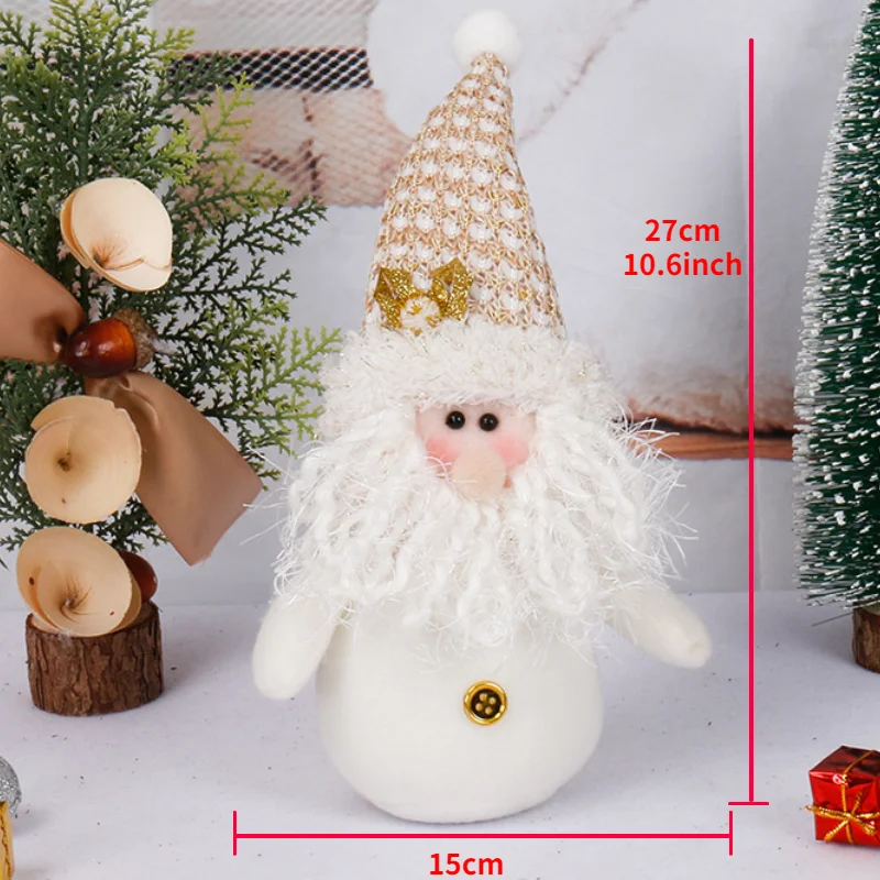 Navidad Natal Gift Snowman Doll Cloth Ornament Merry Christmas Decoration For Home 2021 Xmas Pendent New Year 2022