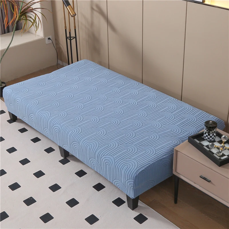 Jacquard Sofa Bed Cover No Handrails Sofa Cover for Living Room All-inclusive Stretch Armless Folding Furniture Bench Cover 6