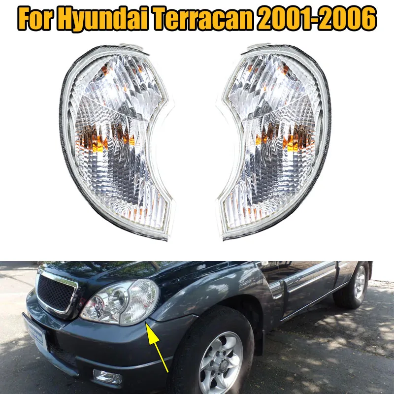 Intermitentes LED Delanteros Para Hyundai Terracan - Luces De Esquina Y Giro, Compatible Con Modelos 2001 A 2006, Par Izquierdo Y Derecho