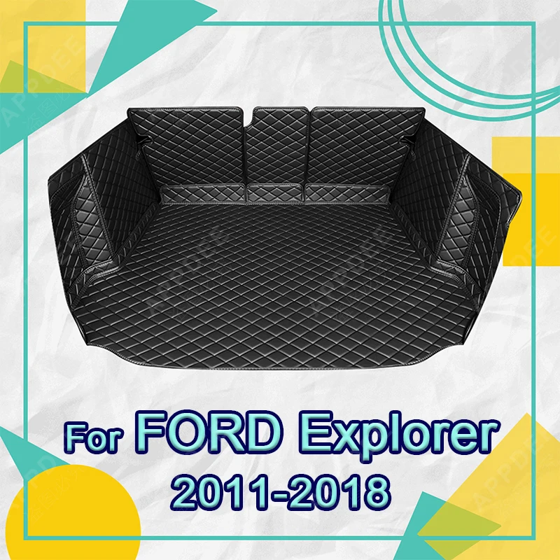 

Автомобильный коврик для багажника с полным покрытием для Ford Explorer 2011-2018 17 16 15 14 13 12, автомобильная Накладка для багажника, аксессуары для защиты интерьера