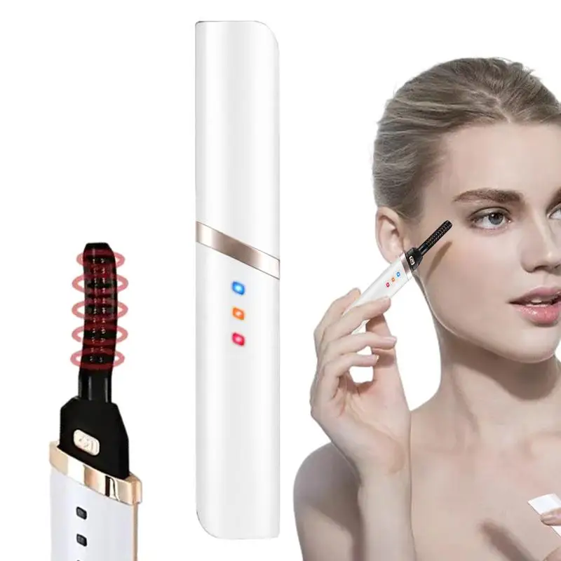 Electric Eyelash Curler USB Heated Electric Eye Lash Curlers Anti-scald Eyelash Roller 10Seconds Heat Up, 3Temp Setting