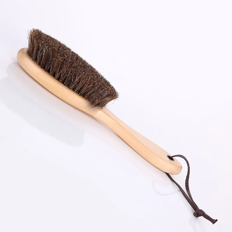 Large Horsehair Horse Bristle Brush - Multi-Purpose Cleaning, Shoe Polish, Polishing, and Waxing, Universal Use 2