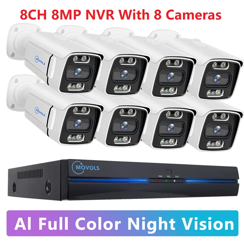 MOVOLS 8CH 5MP 8MP POE Security Camera System Two Way Audio 8MP NVR Kit CCTV Outdoor IP Camera H.265 P2P Video Surveillance Set - Image 12