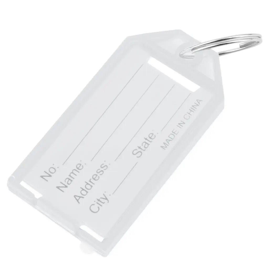New 1 Pc Plastic Cool Key Ring Tags Key Ring Id Identity Tags Rack Name Card Label Shop Price
