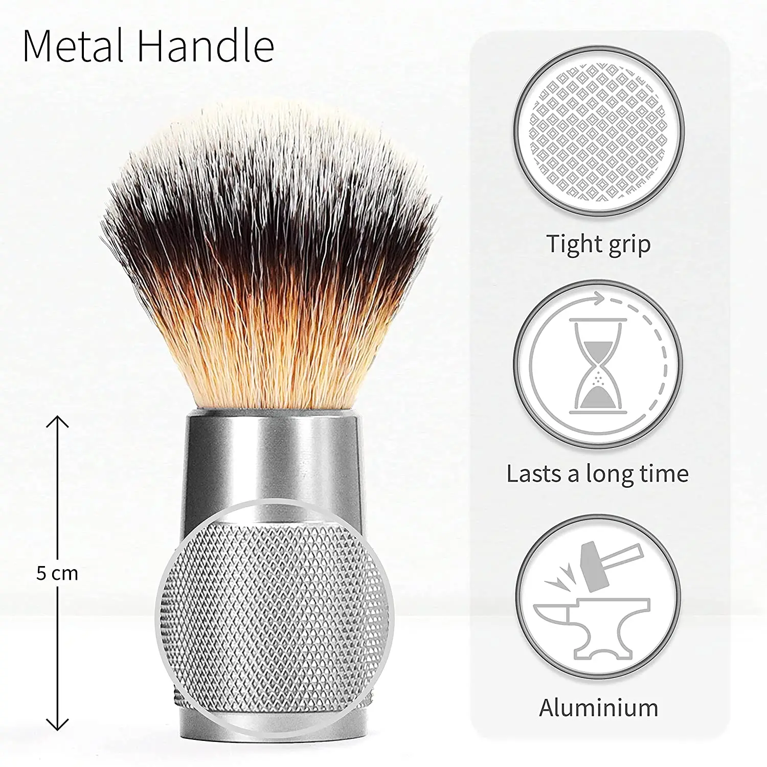 Shaving Brush Imitation Badger Hair Vegan Synthetic Travel Waste Free