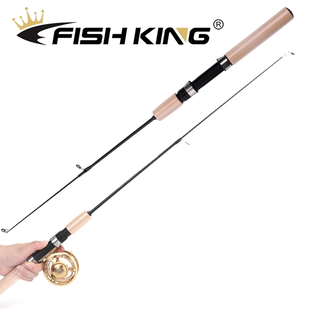 FISH KING Ice Fishing Rod Winter Short Fiber Telescopic Pole Portable Fish  Trackle Accessories for Freshwater Saltwater - AliExpress