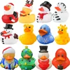 6-24pcs Christmas Rubber Ducks 2.5 Inch Assorted Rubber Ducks with Various Christmas Characters Novelty Rubber Duck Toys 1