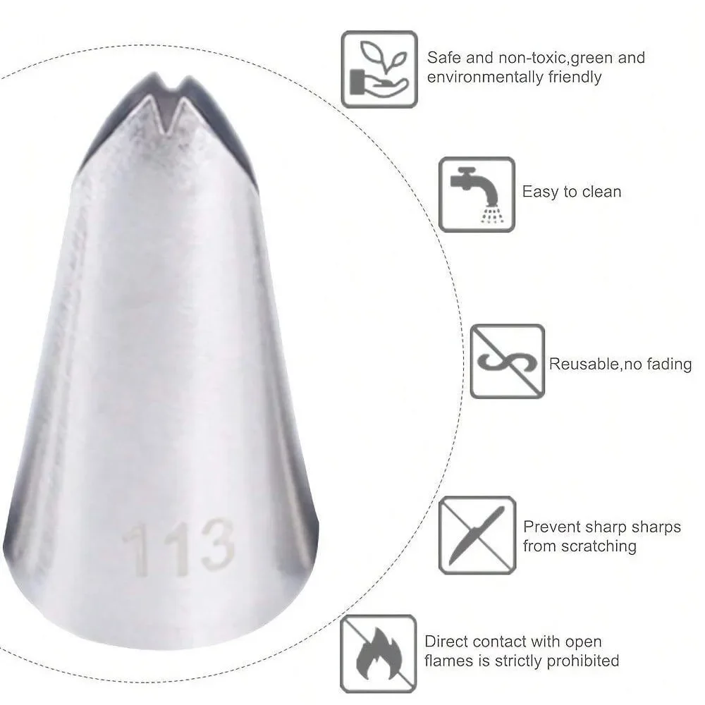 Stainless Steel Leaf Piping Nozzles DIY Cookie Making Cake Decorating Tools Pastry Fondant Accessories 5PCS