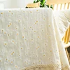 Beige Daisy Lace Tassels Cotton Tablecloth Rectangle Table Cover for Tea Table Decorations Kitchen Living Room Wedding Party Use 3