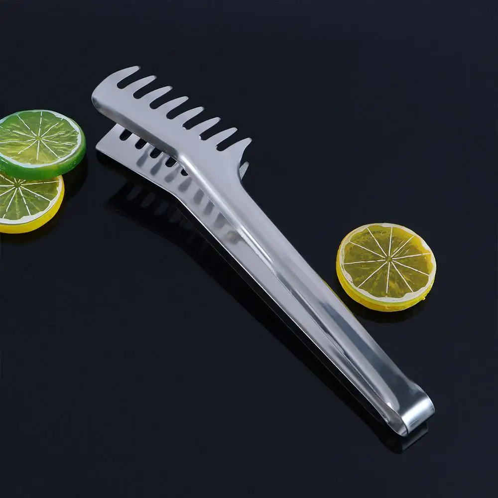 9 Inch Stainless Steel Noodle Tongs Pasta Spaghetti Tongs Food Clips Stainless Steel Handle Cooking Utensils Kitchen Accessories