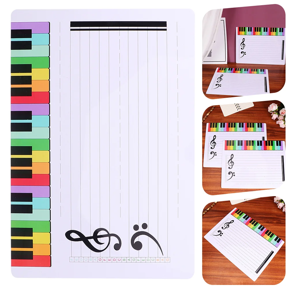 Erasable Music Staff  Piano Practice Board Musical Note Whiteboard Music Staff Erasable Plastic Board  Staff board for Teaching