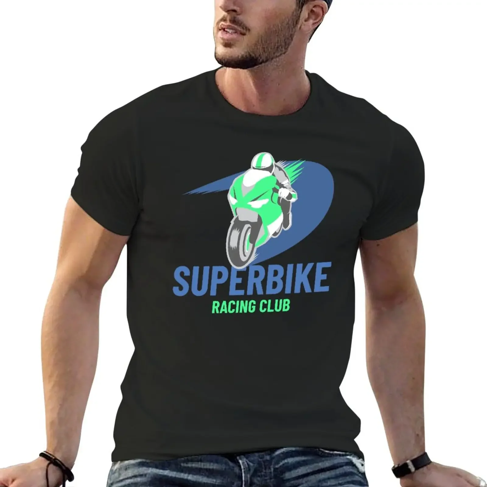 

Super bike T-Shirt Short sleeve tee anime clothes Short sleeve tee men