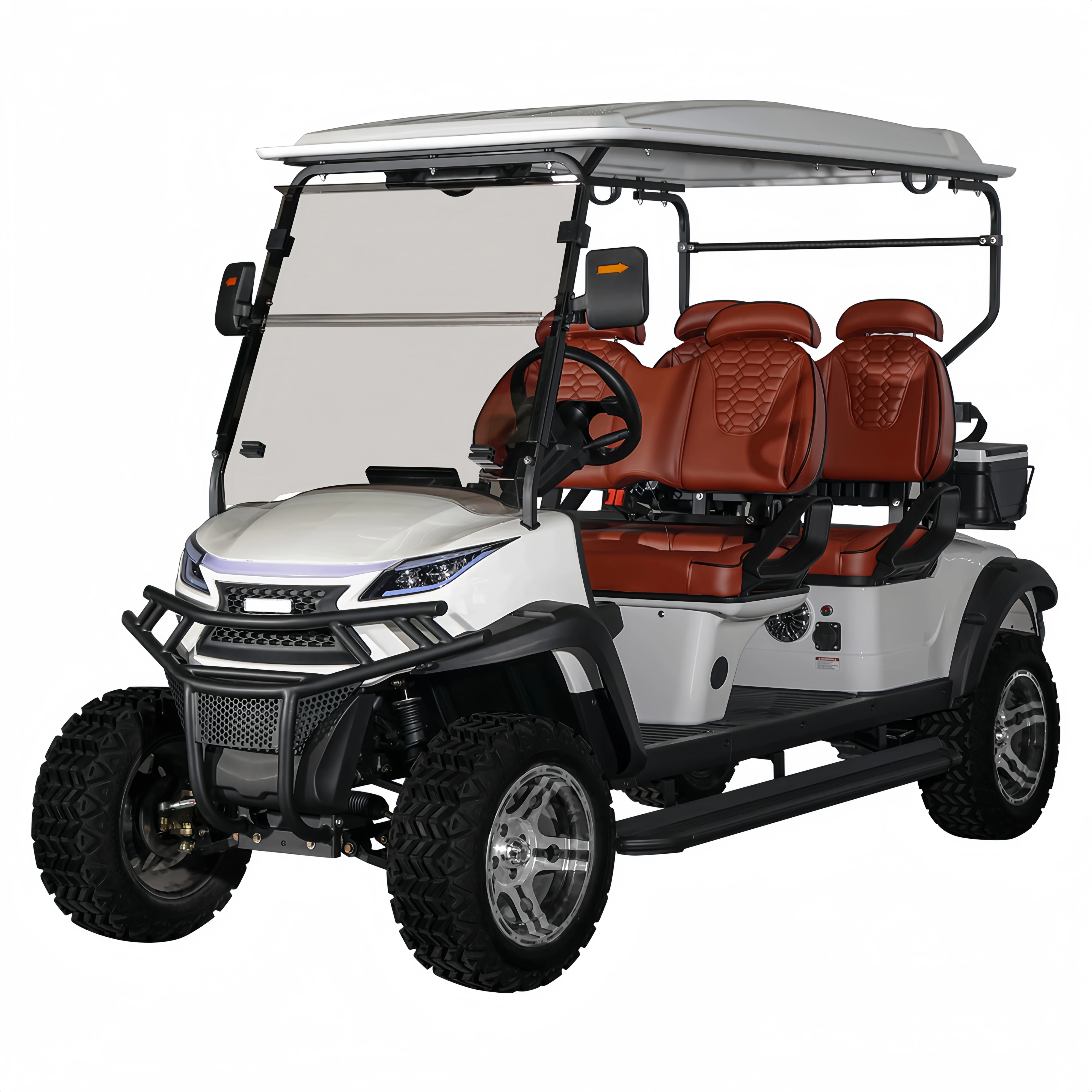 Powerful 48V 5KW AC Motor Lifted Club Car Legal Driving Golf Buggy Luxury 4 Seaters Electric Golf Cart with DOT CE