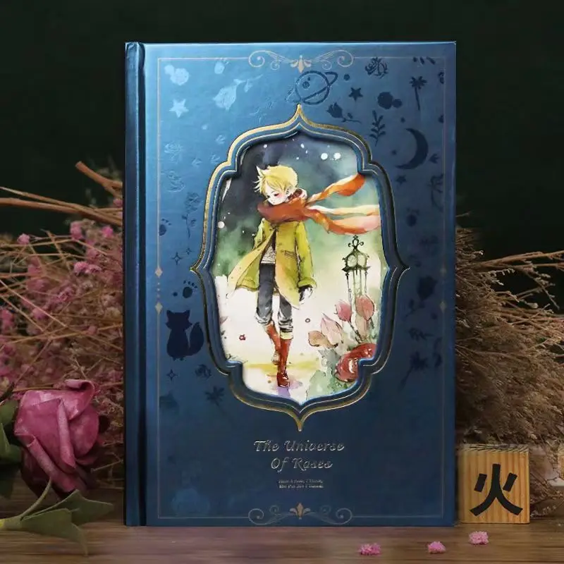 Charming Hardcover Notebook with Cute Illustrations - 128 Full-Color Pages, B6 Diary Notepad