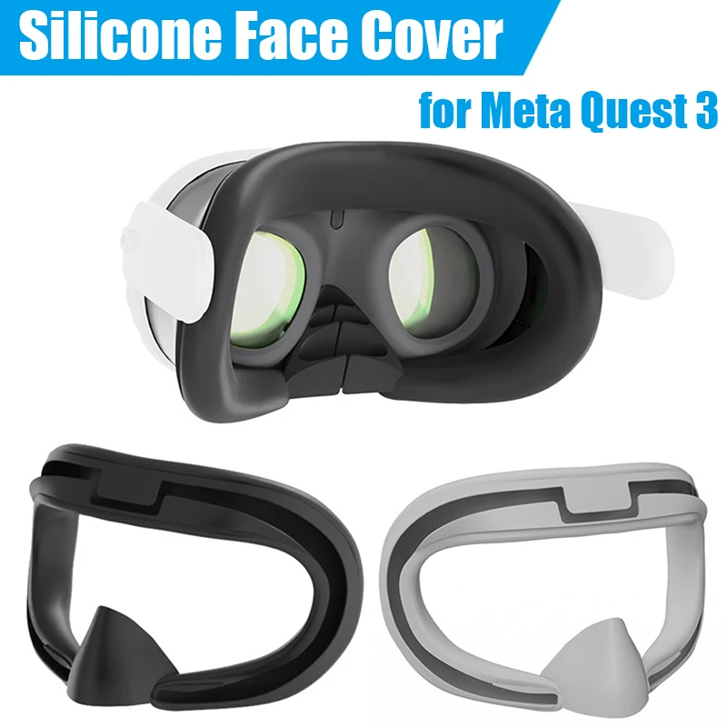 Masque Silicone Pour Meta Quest 3 - Étanche à La Lumière - Confortable Et Lavable - Anti-Transpiration
