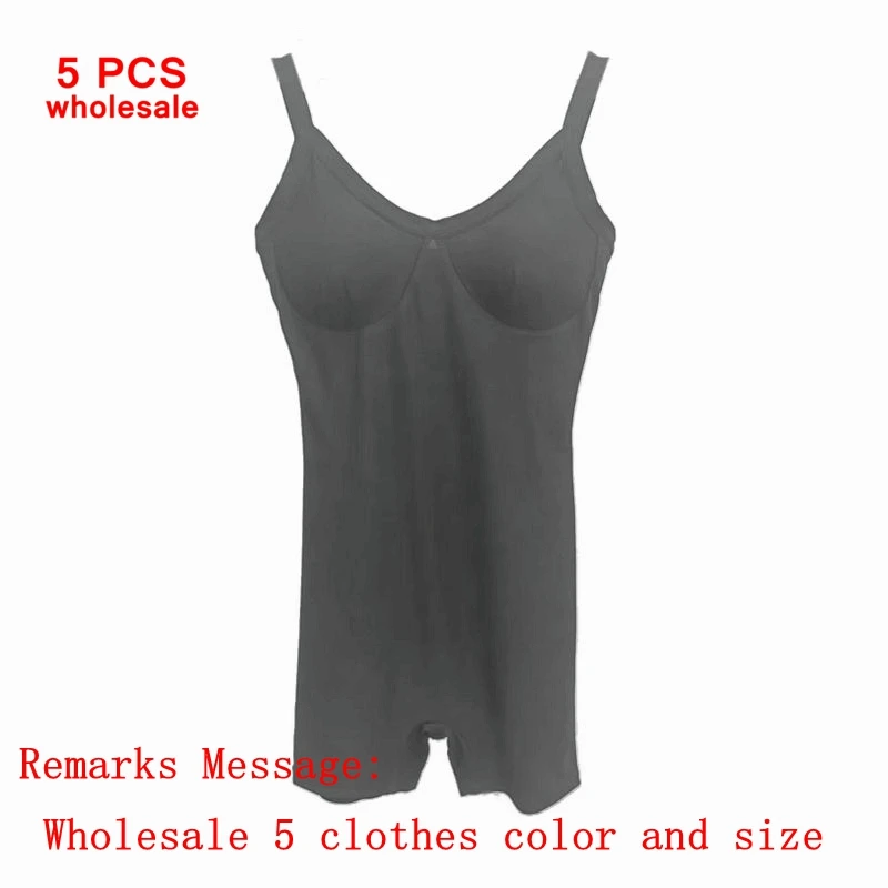 5PCS Wholesale Jumpsuits Summer 2024 Bulk Items Lots Womens Playsuits Spaghetti Strap Black Bodycon Sexy Y2k Clothing QtrayZ5