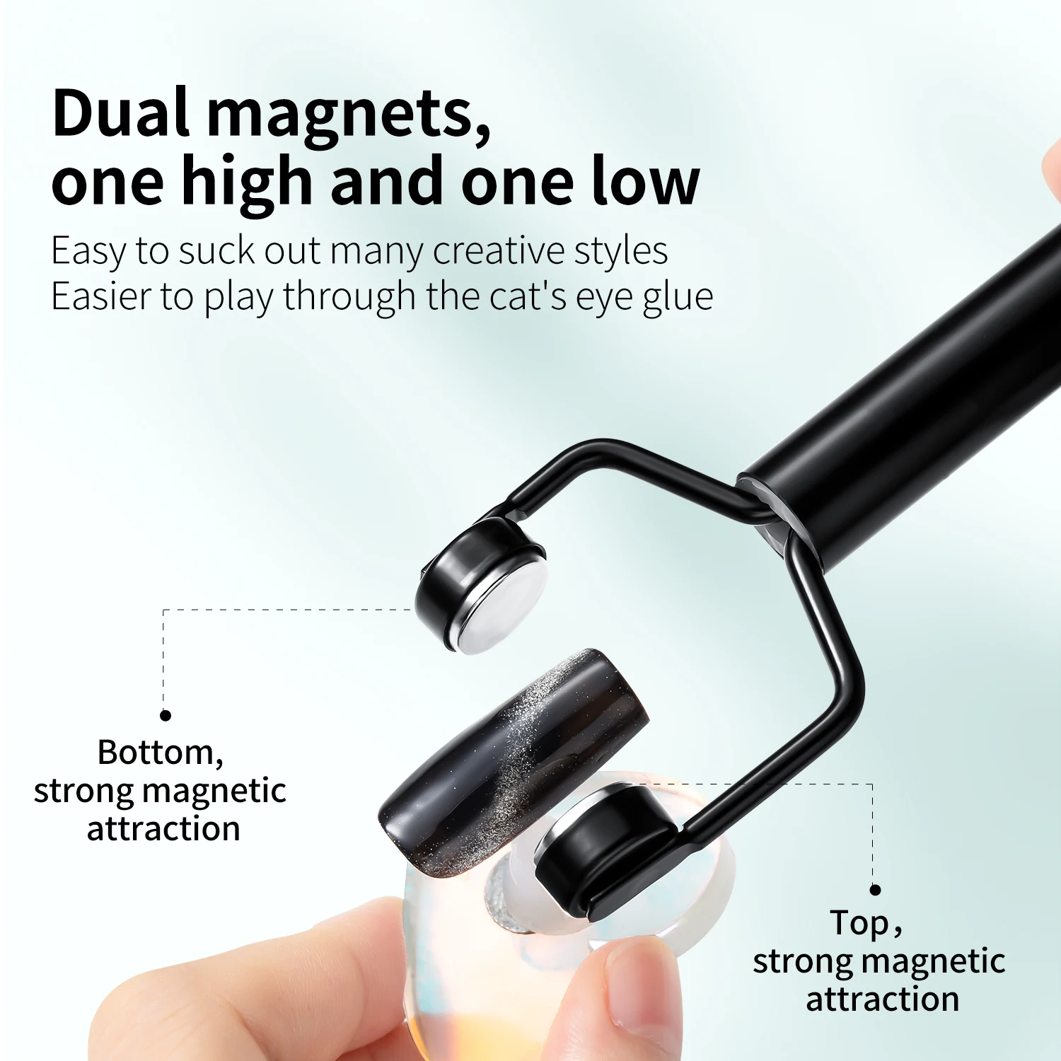 Nail Magnetic Stick Y-Shaped Nail Magnetic Stick Cat Eye Nail Art Tools UV Gel Polish Strong Effect Manicure Magnet Stick 3 In 1 Art Magnet