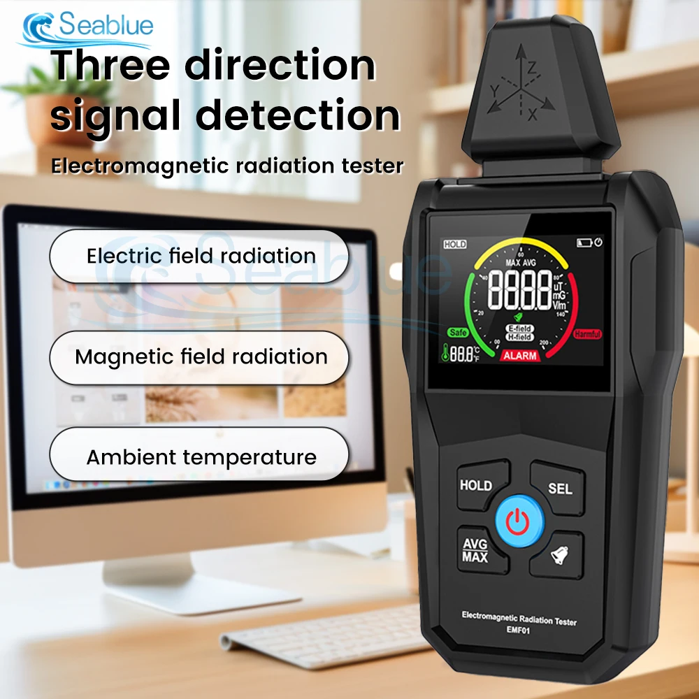 EMF01 EMF Meter Electromagnetic Radiation Detector Three-axis X/Y/Z Signal Detection Electromagnetic Wave