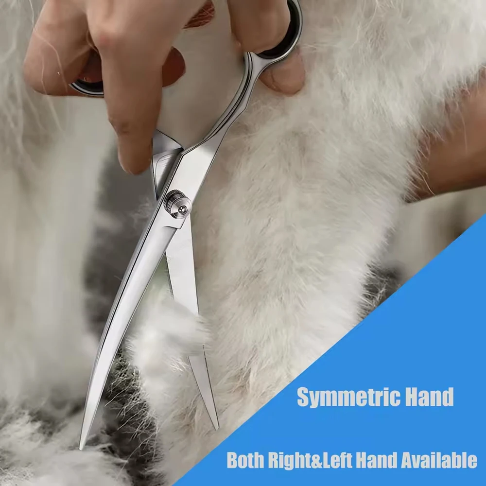 Dog Grooming Scissors Pet Hair Scissors Grooming Stainless Steel Dog Scissors Pets Shears Animal Cutting Feet Ear Eye Hair Trimming