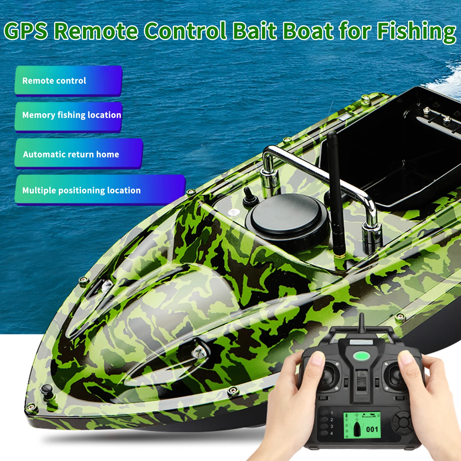 Remote Control Bait Boat 2.4GHz for Fishing 500 Meters Range Double Motor  with Night Light 5200mah Battery Storage Bag Package - AliExpress