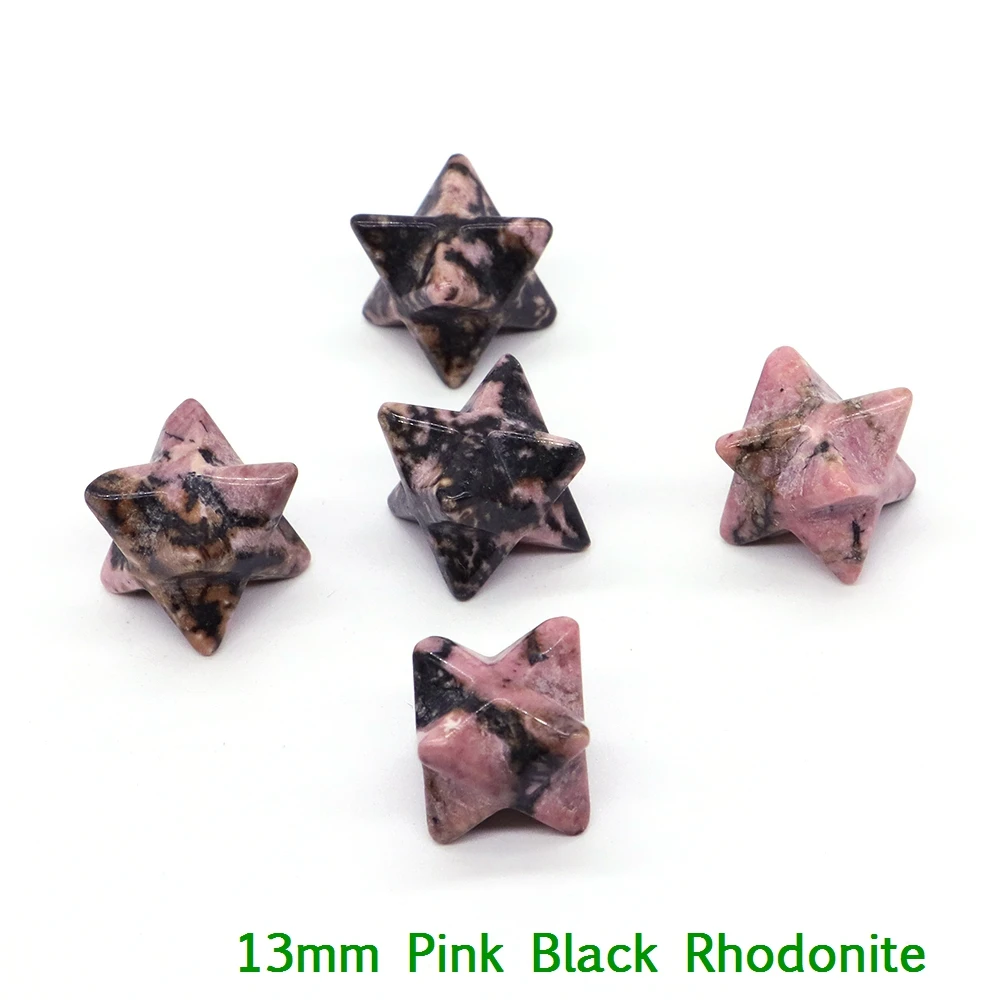 36 Color Mini Merkaba Star Carving Natural Stone Quartz Reiki Healing Crystal Gems Witchcraft Supplies For Altar Wholesale Gift