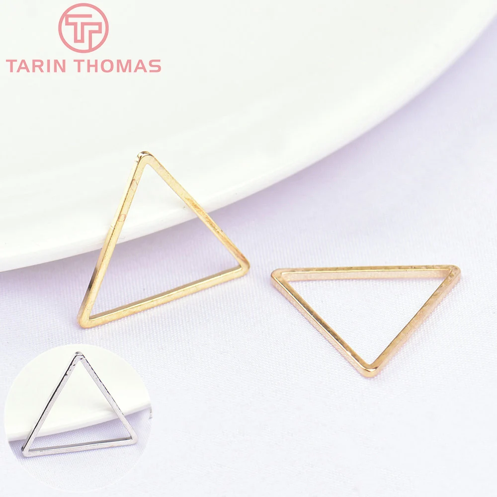 

(3585)12PCS 17x15MM 19x17MM 24K Gold Color Plated Platinum Color Triangle Closed Jump Rings for DIY Jewelry Making Findings