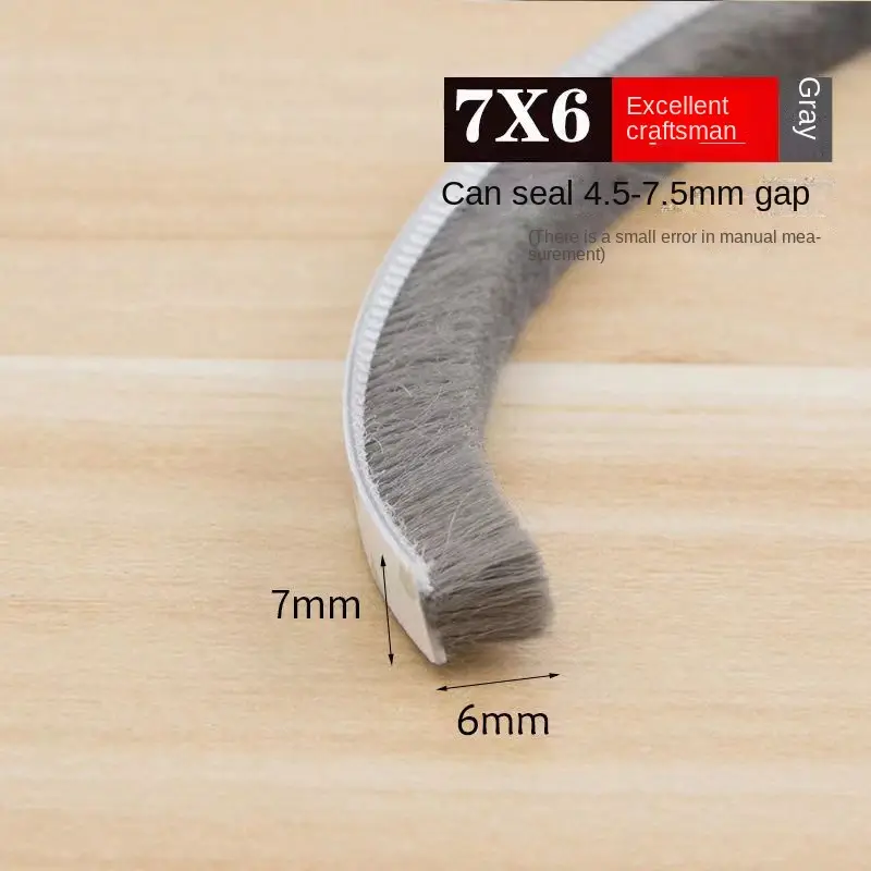 Self-adhesive Bristles Wool Pile Weatherstrip Door Window Brush Seal 7/9 X 5mm 9mm 12mm 15mm 23mm Warm Winter Gray White Brown - Image 18